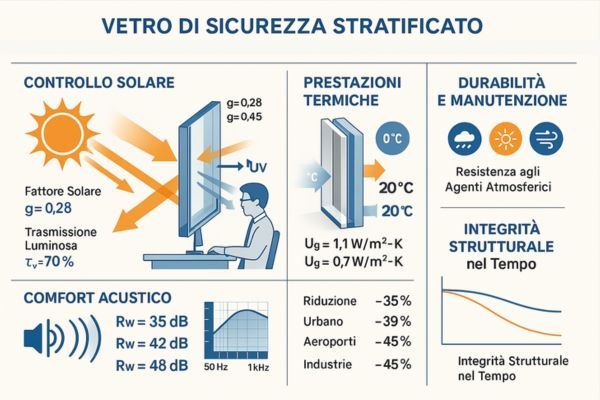 infografica vetro di sicurezza stratificato